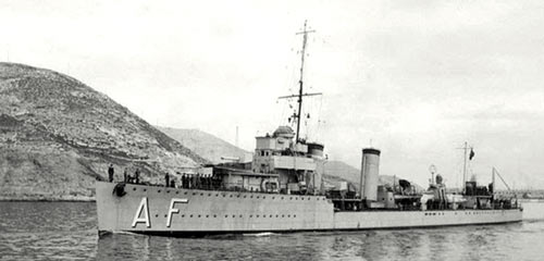 Le premier destroyer "Almirante Ferrándiz"