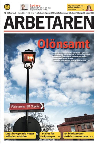 journal "Arbetaren" n6 du 12 février 2016