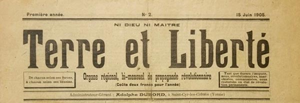 journal "Terre et Liberté" n2 du 15 juin 1905